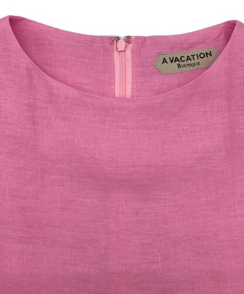 A VACATION（ア ヴァケーション）A VACATION (ア ヴァケーション) ノースリーブ・キャミソールワンピース ピンク サイズ:Fの古着・服飾アイテム