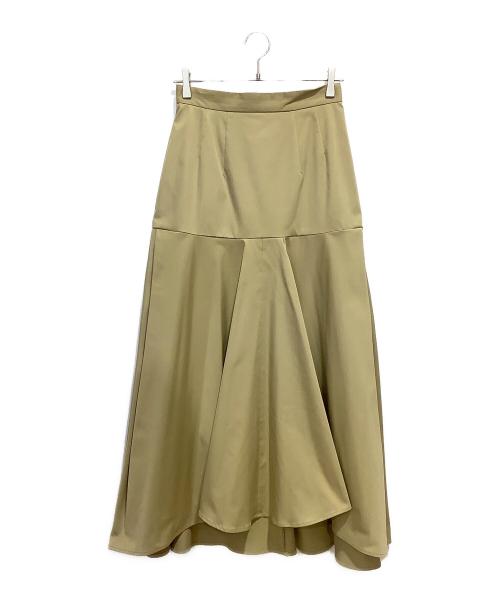CLANE（クラネ）CLANE (クラネ) ランダム ヘム フレア スカート ベージュ サイズ:2の古着・服飾アイテム