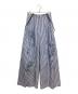 ne quittez pas（ヌキテパ）の古着「Cotton Stripe Ivy Flower Embroidery Pants」｜ホワイト×ブルー