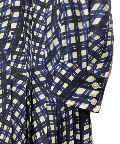 TORY BURCH（トリーバーチ）TORY BURCH (トリーバーチ) 長袖ワンピース ネイビー×ホワイト サイズ:4の古着・服飾アイテム