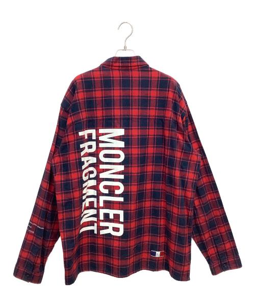 MONCLER（モンクレール）MONCLER (モンクレール) 長袖シャツ レッド×ネイビー サイズ:5の古着・服飾アイテム