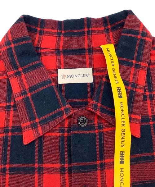 MONCLER（モンクレール）MONCLER (モンクレール) 長袖シャツ レッド×ネイビー サイズ:5の古着・服飾アイテム