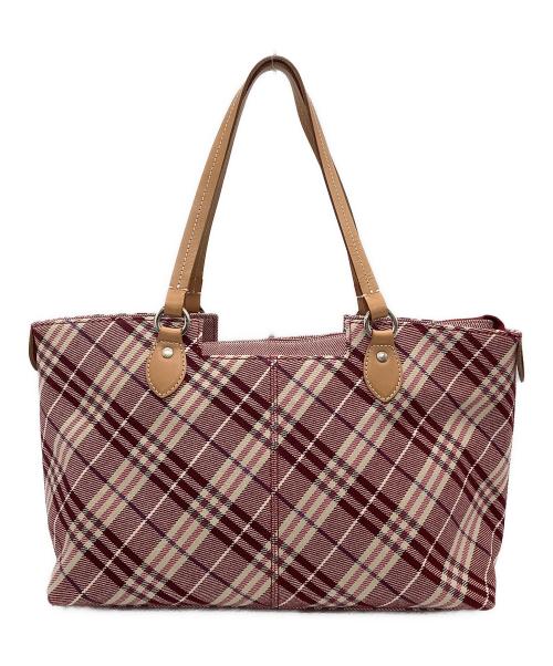 BURBERRY BLUE LABEL（バーバリー ブルー レーベル）BURBERRY BLUE LABEL (バーバリー ブルー レーベル) ノバチェック 2WAY トートバッグ ピンクの古着・服飾アイテム