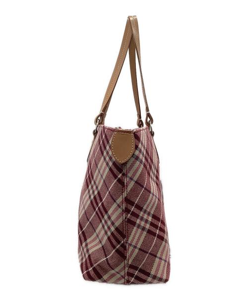BURBERRY BLUE LABEL（バーバリー ブルー レーベル）BURBERRY BLUE LABEL (バーバリー ブルー レーベル) ノバチェック 2WAY トートバッグ ピンクの古着・服飾アイテム