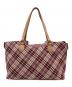 BURBERRY BLUE LABEL（バーバリー ブルー レーベル）の古着「ノバチェック 2WAY トートバッグ」｜ピンク
