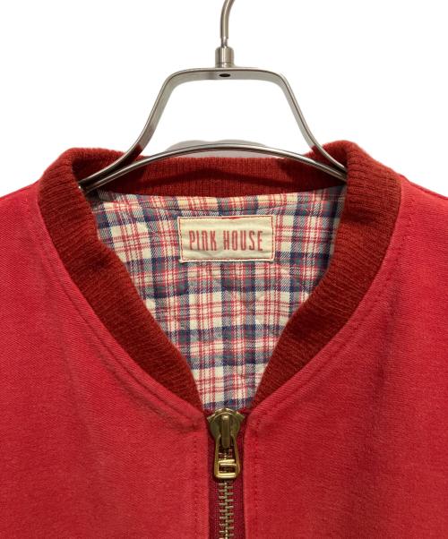 PINK HOUSE（ピンクハウス）PINK HOUSE (ピンクハウス) MA-1ジャケット レッド サイズ:-の古着・服飾アイテム
