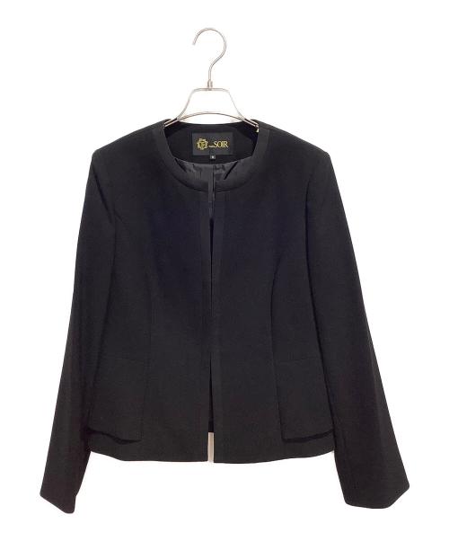 TOKYO SOIR（トウキョウソワール）TOKYO SOIR (トウキョウソワール) ブラックフォーマル ノーカラー アンサンブル ブラック サイズ:9の古着・服飾アイテム