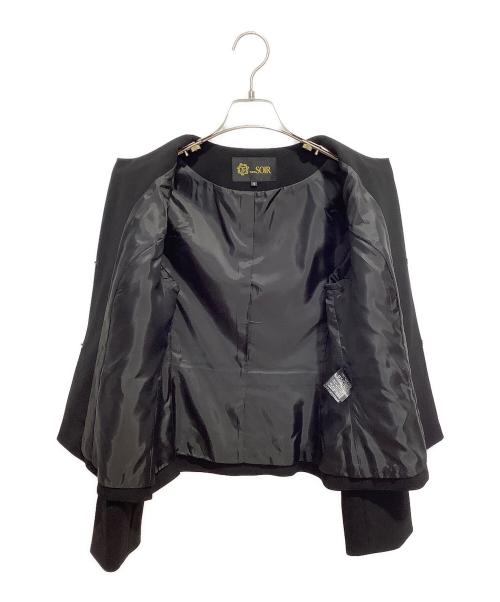 TOKYO SOIR（トウキョウソワール）TOKYO SOIR (トウキョウソワール) ブラックフォーマル ノーカラー アンサンブル ブラック サイズ:9の古着・服飾アイテム