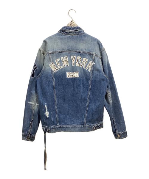 KITH（キス）KITH (キス) バックロゴ3WAYデニムジャケット ブルー サイズ:Mの古着・服飾アイテム