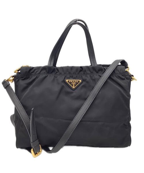 PRADA（プラダ）PRADA (プラダ) 2WAYショルダーバッグ ブラックの古着・服飾アイテム