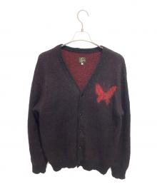 Needles（ニードルズ）の古着「厚手カーディガン」｜ブラック×レッド