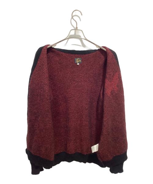 Needles（ニードルズ）Needles (ニードルズ) 厚手カーディガン ブラック×レッド サイズ:Sの古着・服飾アイテム