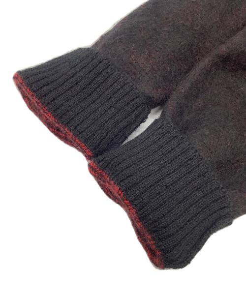 Needles（ニードルズ）Needles (ニードルズ) 厚手カーディガン ブラック×レッド サイズ:Sの古着・服飾アイテム