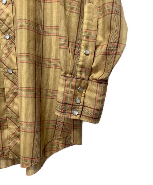 H BAR C（エイチバーシー）H BAR C (エイチバーシー) チェック ウエスタンシャツ ブラウン サイズ:-の古着・服飾アイテム