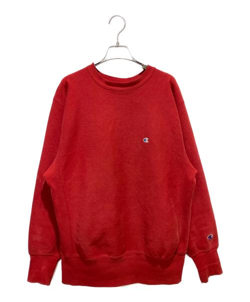 Champion REVERSE WEAVE（チャンピオン リバース ウィーブ）Champion REVERSE WEAVE (チャンピオン リバース ウィーブ) クルーネックスウェット レッド サイズ:LARGEの古着・服飾アイテム