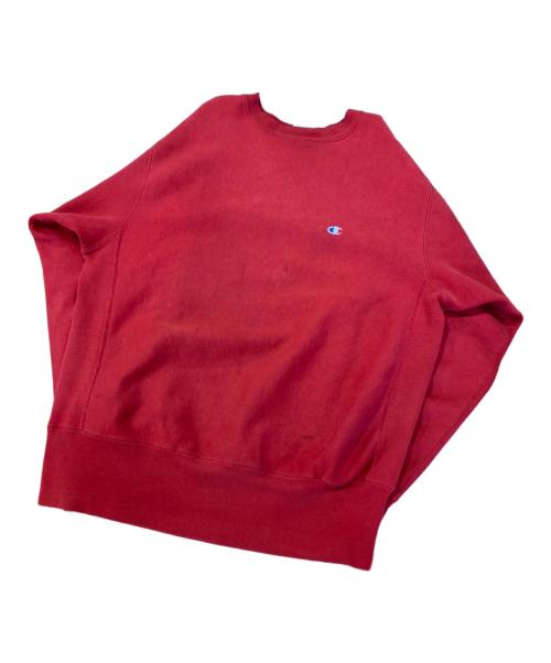 Champion REVERSE WEAVE（チャンピオン リバース ウィーブ）Champion REVERSE WEAVE (チャンピオン リバース ウィーブ) クルーネックスウェット レッド サイズ:LARGEの古着・服飾アイテム