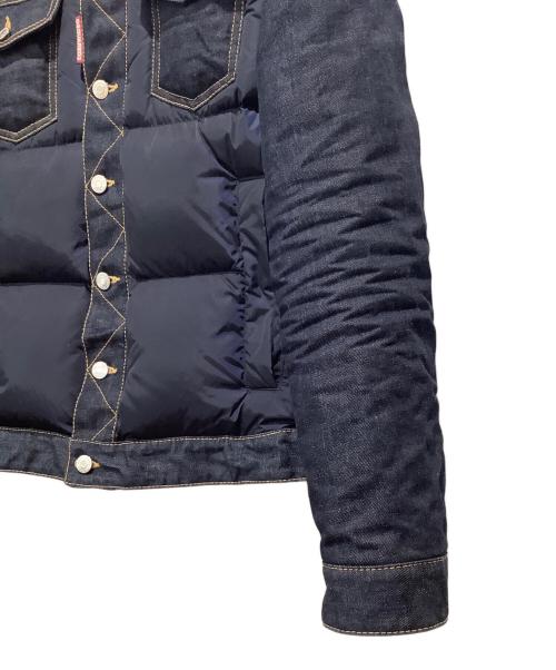 DSQUARED2（ディースクエアード）DSQUARED2 (ディースクエアード) Hybrid Puffer Jean Jacket インディゴ サイズ:44の古着・服飾アイテム