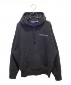 POLO RALPH LAURENポロ・ラルフローレン）の古着「リラックスドフィットロゴフリースフーディ」｜ブラック