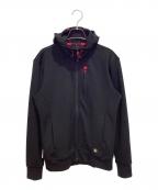 BRIEFINGブリーフィング）の古着「ジップパーカー」｜ブラック×レッド