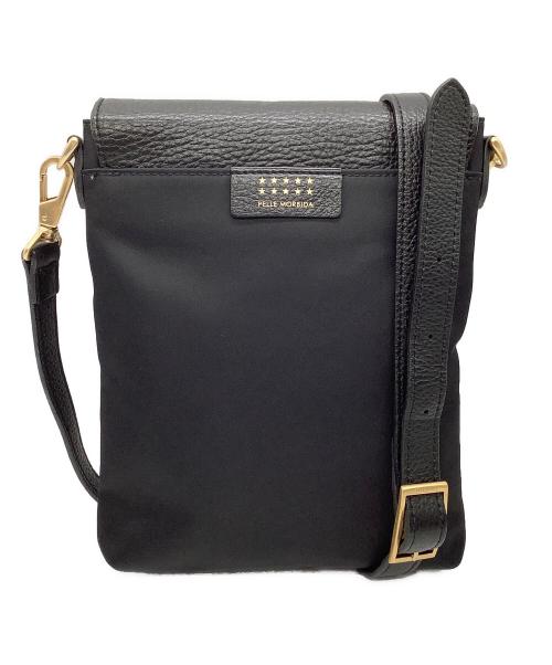 PELLE MORBIDA（ペッレモルビダ）PELLE MORBIDA (ペッレモルビダ) ショルダーバッグ ブラックの古着・服飾アイテム