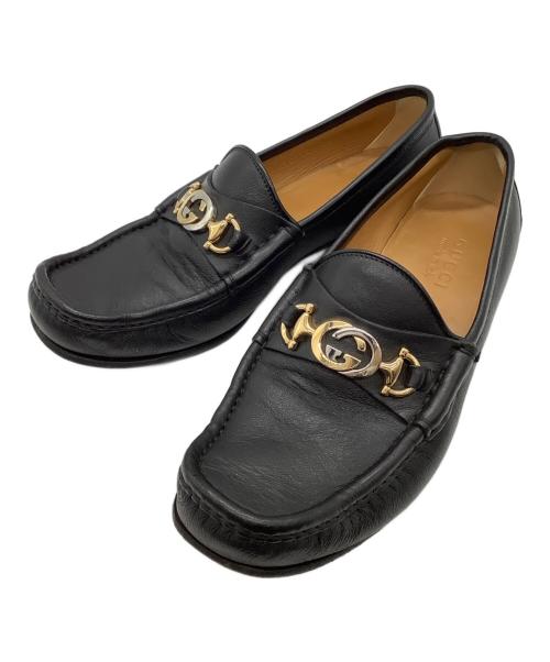 GUCCI（グッチ）GUCCI (グッチ) ビットローファー ブラック サイズ:7 1/2の古着・服飾アイテム