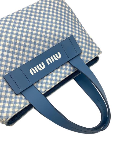 MIU MIU（ミュウミュウ）MIU MIU (ミュウミュウ) カナパ ハンドバッグ スカイブルーの古着・服飾アイテム