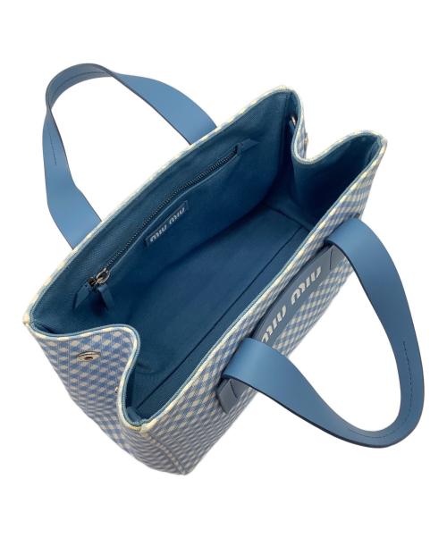 MIU MIU（ミュウミュウ）MIU MIU (ミュウミュウ) カナパ ハンドバッグ スカイブルーの古着・服飾アイテム