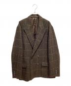 JOURNAL STANDARD relumeジャーナルスタンダード レリューム）の古着「ツイードチェック ダブル ジャケット」｜ブラウン