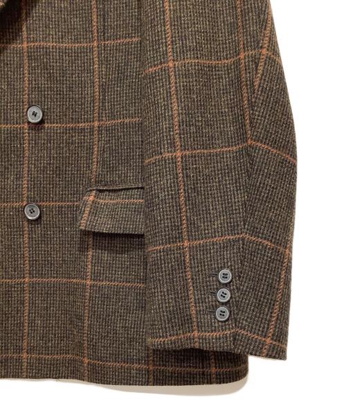 JOURNAL STANDARD relume（ジャーナルスタンダード レリューム）JOURNAL STANDARD relume (ジャーナルスタンダード レリューム) ツイードチェック ダブル ジャケット ブラウン サイズ:Lの古着・服飾アイテム