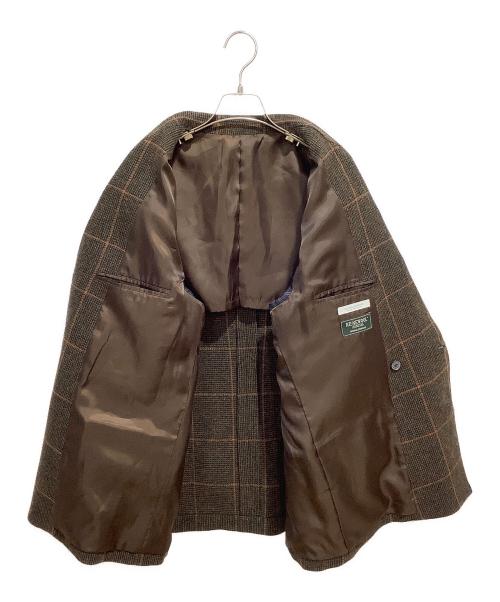 JOURNAL STANDARD relume（ジャーナルスタンダード レリューム）JOURNAL STANDARD relume (ジャーナルスタンダード レリューム) ツイードチェック ダブル ジャケット ブラウン サイズ:Lの古着・服飾アイテム