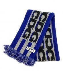 COMME des GARCONS（コムデギャルソン）の古着「サッカーマフラー」｜ブルー×グレー×ブラック