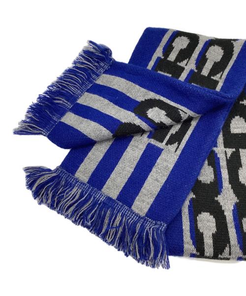 COMME des GARCONS（コムデギャルソン）COMME des GARCONS (コムデギャルソン) サッカーマフラー ブルー×グレー×ブラックの古着・服飾アイテム