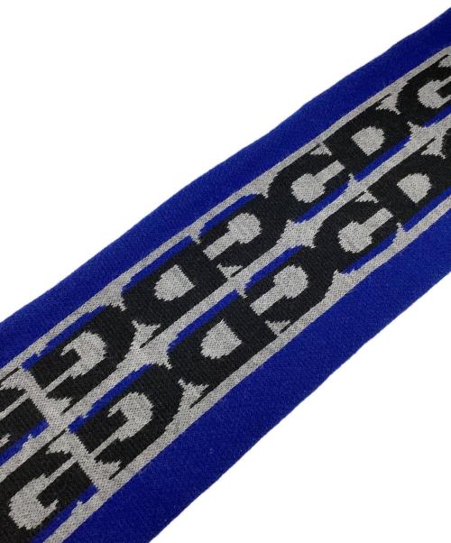 COMME des GARCONS（コムデギャルソン）COMME des GARCONS (コムデギャルソン) サッカーマフラー ブルー×グレー×ブラックの古着・服飾アイテム