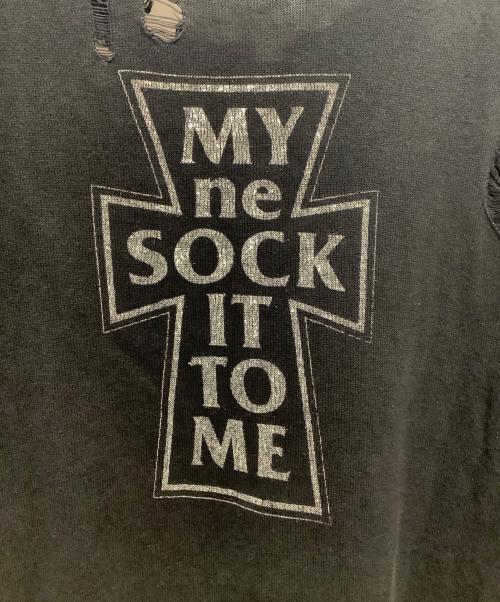 myne（マイン）MYNE (マイン) Printed Knit Tee ブラック サイズ:Mの古着・服飾アイテム