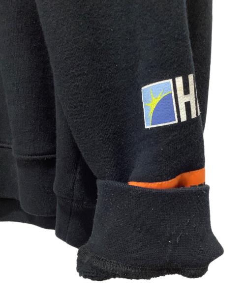 HERON PRESTON（ヘロンプレストン）HERON PRESTON (ヘロンプレストン) WORLD WIDE LOVE プリント スウェット ブラック サイズ:Lの古着・服飾アイテム