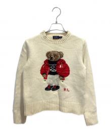 POLO RALPH LAUREN（ポロ・ラルフローレン）の古着「Polo ベア ウール セーター」｜ベージュ