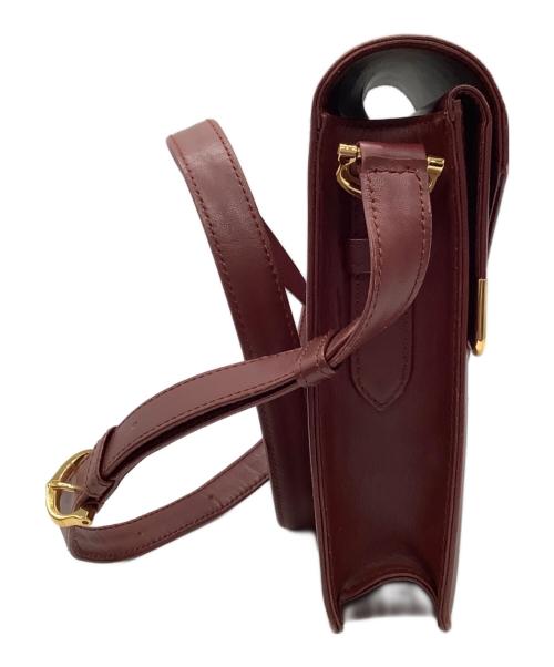Cartier（カルティエ）Cartier (カルティエ) マストライン ダブルフラップショルダーバッグ レッドの古着・服飾アイテム