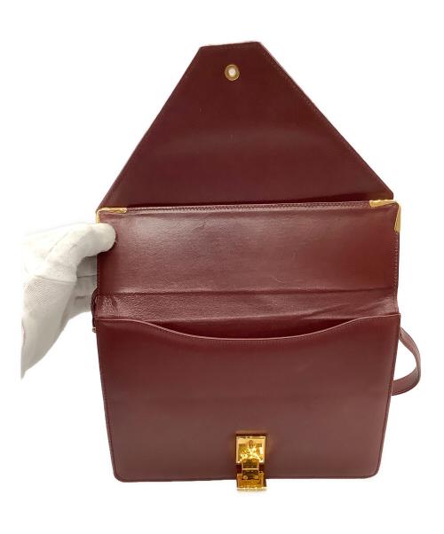 Cartier（カルティエ）Cartier (カルティエ) マストライン ダブルフラップショルダーバッグ レッドの古着・服飾アイテム