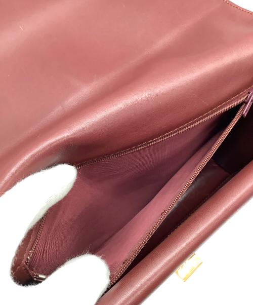 Cartier（カルティエ）Cartier (カルティエ) マストライン ダブルフラップショルダーバッグ レッドの古着・服飾アイテム