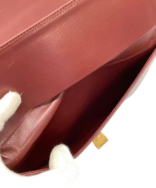 Cartier（カルティエ）Cartier (カルティエ) マストライン ダブルフラップショルダーバッグ レッドの古着・服飾アイテム