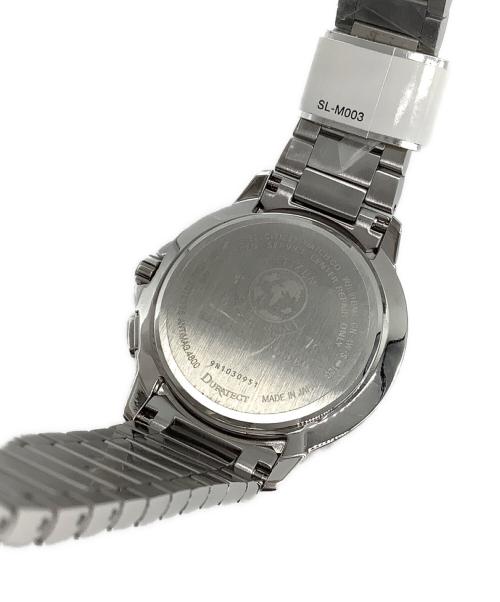 CITIZEN（シチズン）CITIZEN (シチズン) ソーラー充電 腕時計 SSブレスレット ブラックの古着・服飾アイテム