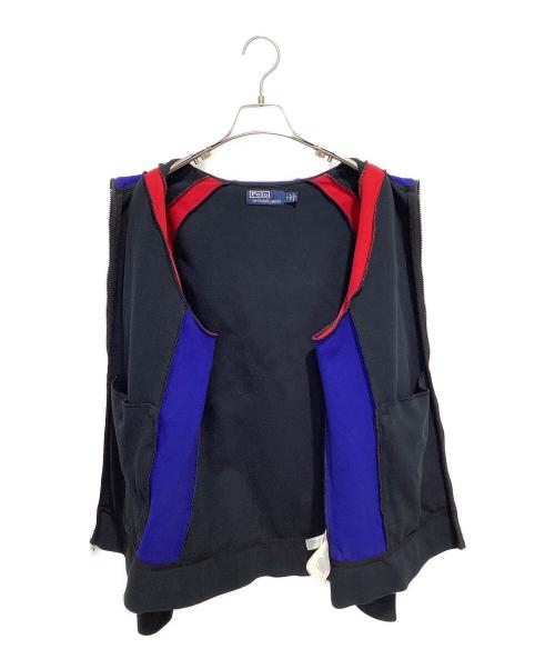 POLO RALPH LAUREN（ポロ・ラルフローレン）POLO RALPH LAUREN (ポロ・ラルフローレン) FZ HOOD M4 ski 92 ジップパーカー ブラック×レッド×レッド サイズ:Mの古着・服飾アイテム