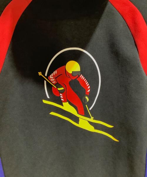 POLO RALPH LAUREN（ポロ・ラルフローレン）POLO RALPH LAUREN (ポロ・ラルフローレン) FZ HOOD M4 ski 92 ジップパーカー ブラック×レッド×レッド サイズ:Mの古着・服飾アイテム