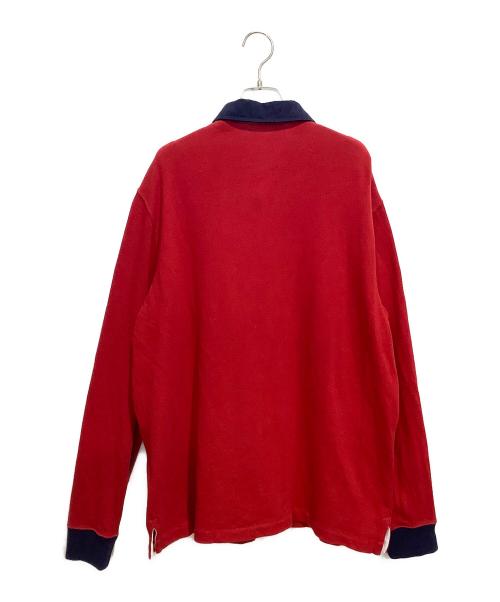 POLO RALPH LAUREN（ポロ・ラルフローレン）POLO RALPH LAUREN (ポロ・ラルフローレン) ポロベア ラガーシャツ レッド×ネイビー サイズ:Lの古着・服飾アイテム