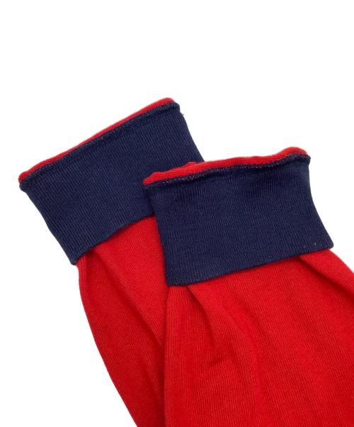 POLO RALPH LAUREN（ポロ・ラルフローレン）POLO RALPH LAUREN (ポロ・ラルフローレン) ポロベア ラガーシャツ レッド×ネイビー サイズ:Lの古着・服飾アイテム