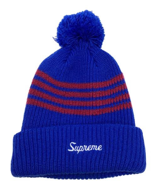 SUPREME（シュプリーム）SUPREME (シュプリーム) 2013FW 4-Stripe Loose Gauge Beanie ブルーの古着・服飾アイテム