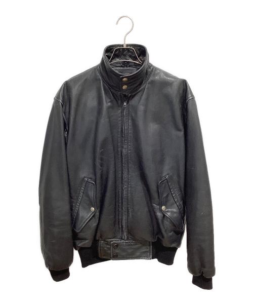 KUSHITANI（クシタニ）KUSHITANI (クシタニ) ハリントン レザー ジャケット ブラック サイズ:Lの古着・服飾アイテム