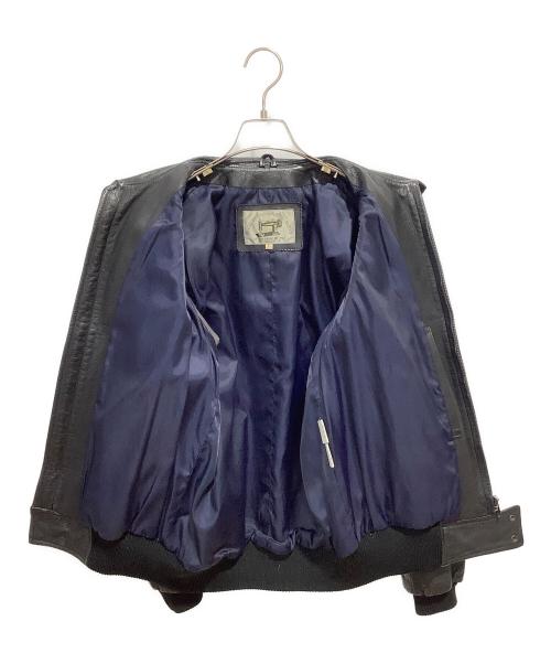 KUSHITANI（クシタニ）KUSHITANI (クシタニ) ハリントン レザー ジャケット ブラック サイズ:Lの古着・服飾アイテム