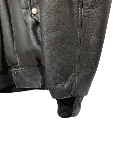 KUSHITANI（クシタニ）KUSHITANI (クシタニ) ハリントン レザー ジャケット ブラック サイズ:Lの古着・服飾アイテム