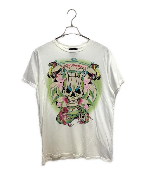 Ed Hardy（エド ハーディー）ED HARDY (エド ハーディー) 7 BASIC SS TEE ホワイト サイズ:XL 未使用品の古着・服飾アイテム